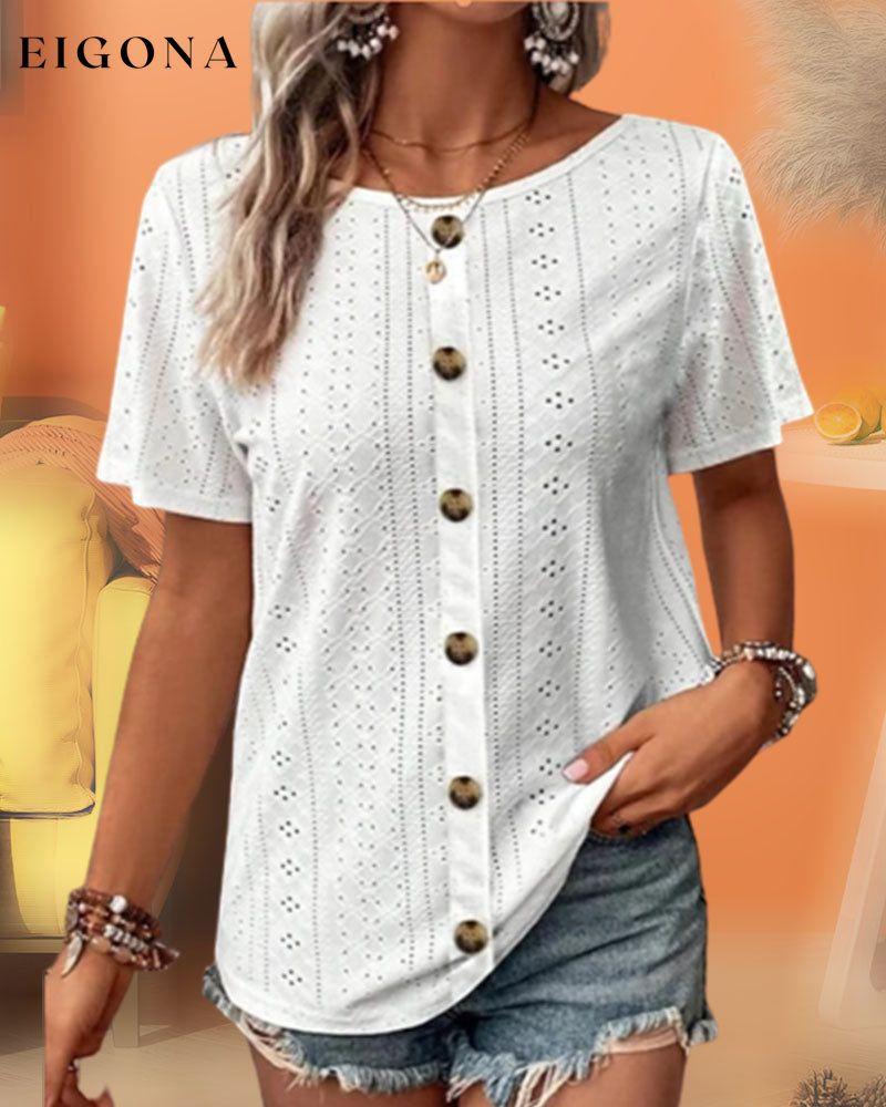 Solid color round neck T-shirt 23BF clothes Short Sleeve Tops Spring Summer T-shirts Tops/Blouses