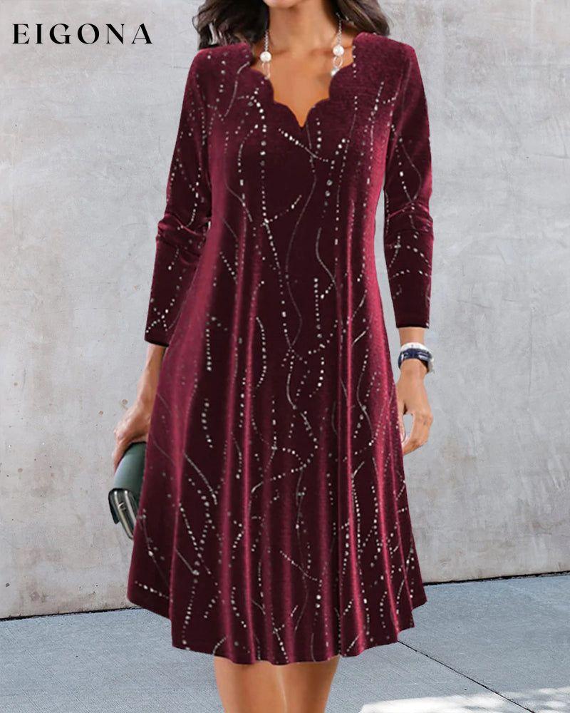 V-neck long-sleeve elegant dress 2023 f/w 23BF casual dresses christmas Clothes Dresses Evening Dresses party dresses