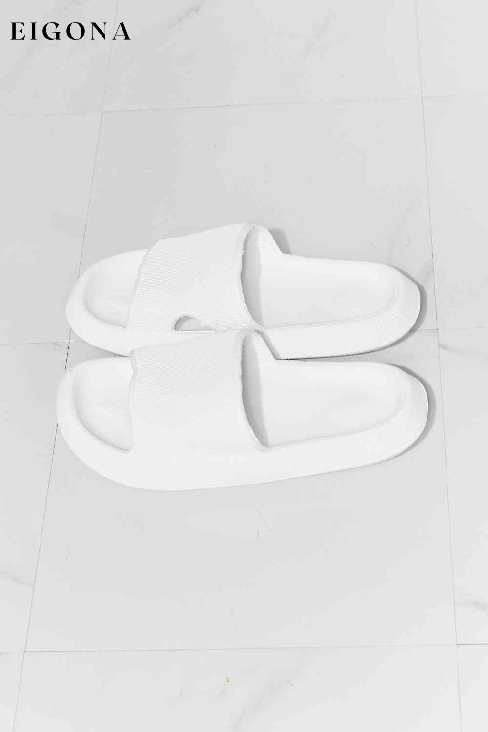 Arms Around Me Open Toe Slide in White Melody Ship from USA shoes womens shoes