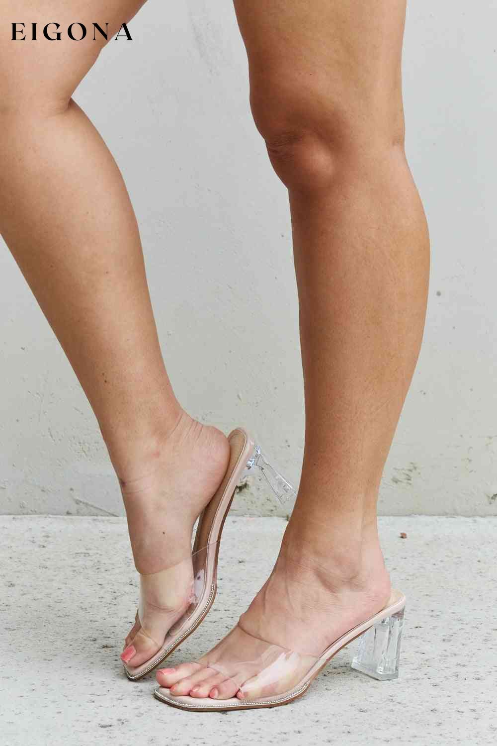 Make Myself Clear Mule Block Heels BFCM - Up to 25 Percent Off Black Friday DDK Ship from USA shoes women womens shoes