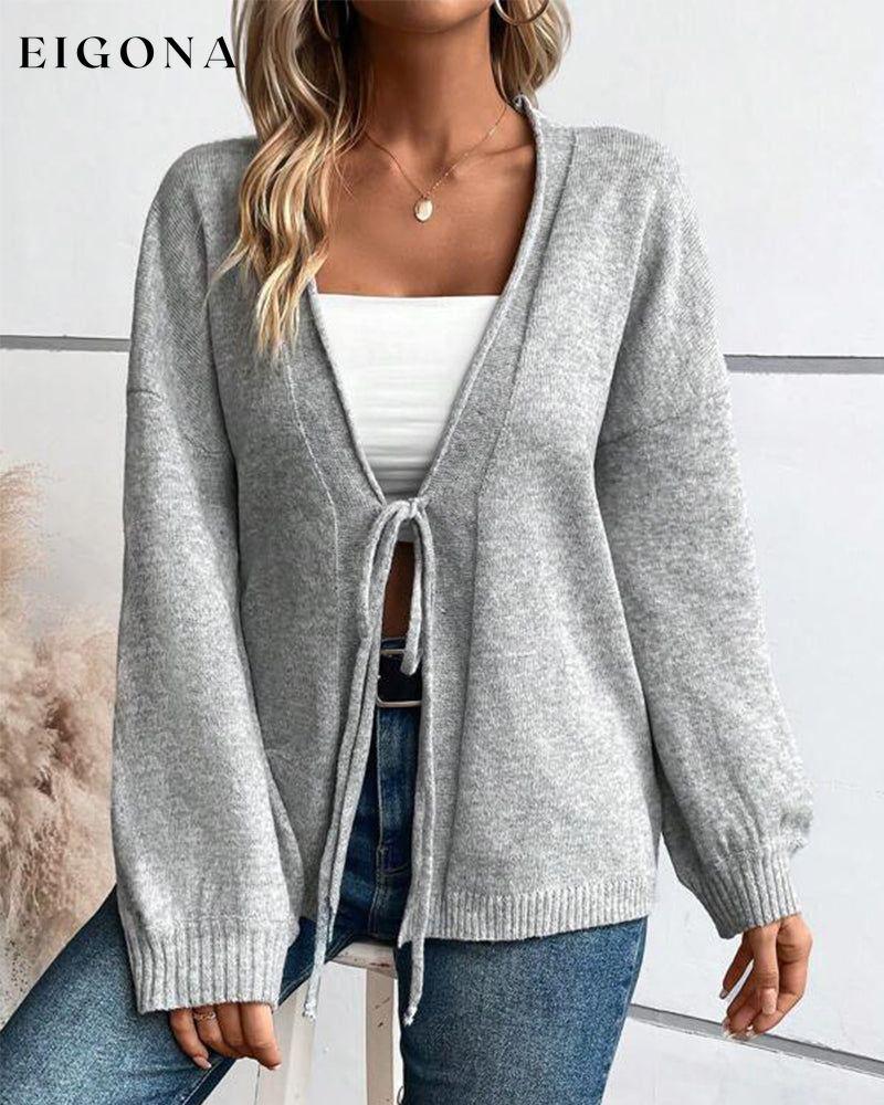 Solid color tie sweater 2023 f/w 23BF cardigans Clothes hoodies & sweatshirts SALE spring Tops/Blouses