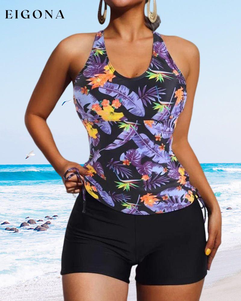Floral and Leaves Print Tankinis 23BF Clothes Summer Swimwear Tankinis
