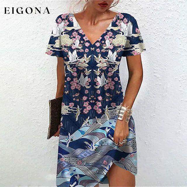 Vintage Casual Printed Dress best Best Sellings casual dresses clothes Plus Size Sale short dresses Topseller