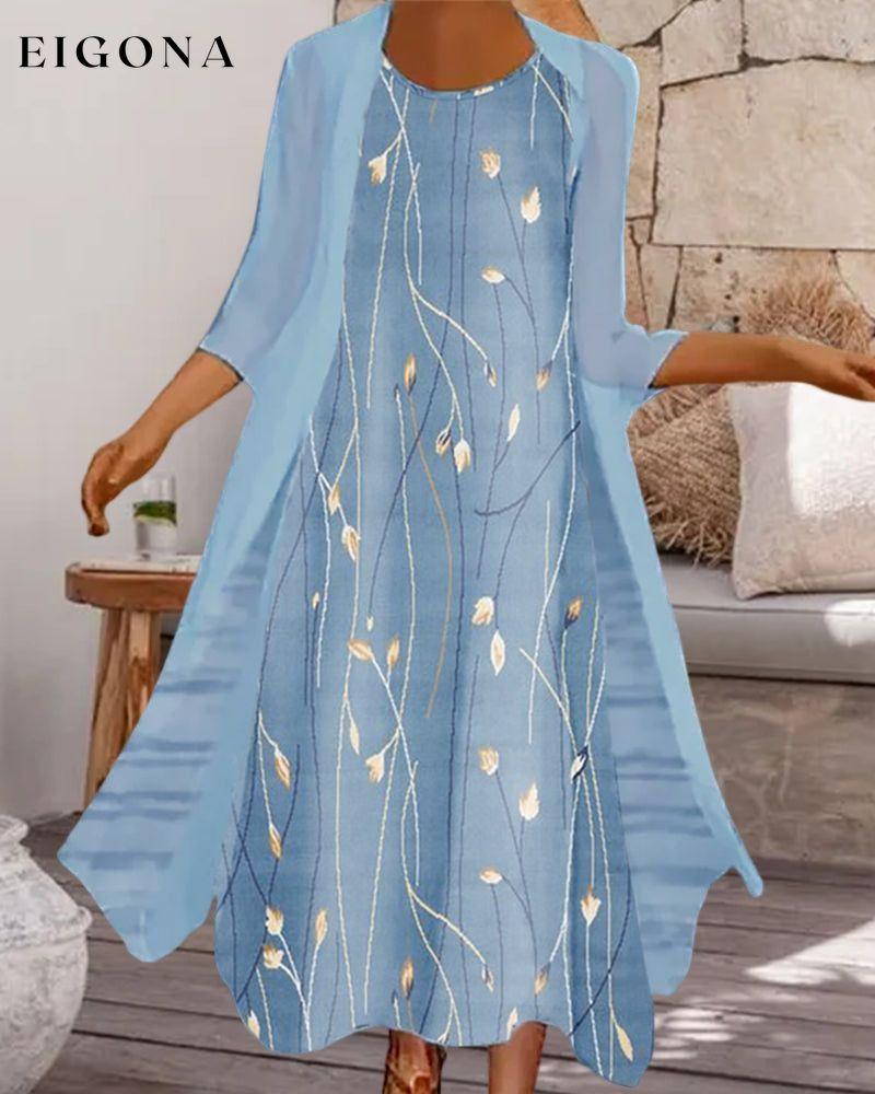 3/4 sleeve printed dress 23BF Casual Dresses Clothes Dresses Spring Summer