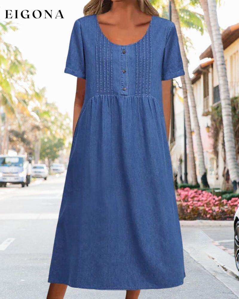 Denim short sleeve dress 23BF Casual Dresses Clothes Dresses