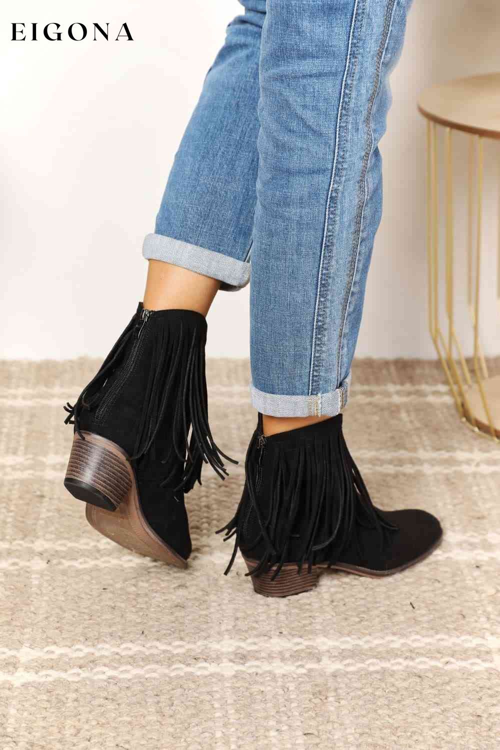 Women's Fringe Cowboy Western Ankle Boots Clothes Legend Ship from USA shoes womens shoes