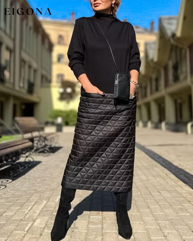 Long Sleeve Half Turtleneck Fashionable Dress 2023 F/W 23BF Casual Dresses Clothes Dresses fall Spring Winter