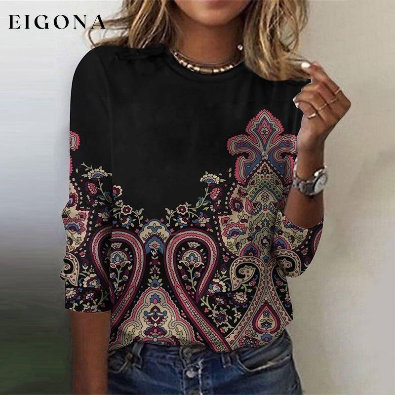 Vintage Ethnic Print T-Shirt best Best Sellings clothes Plus Size Sale tops Topseller