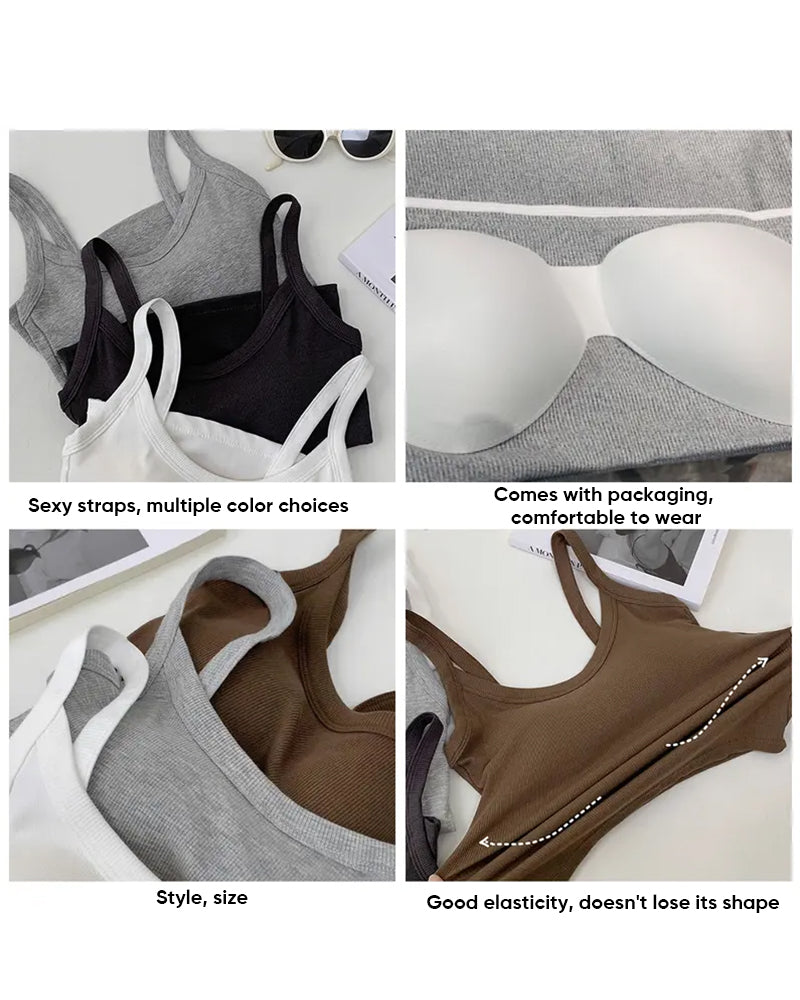 Einfarbiges Camisole mit integriertem BH