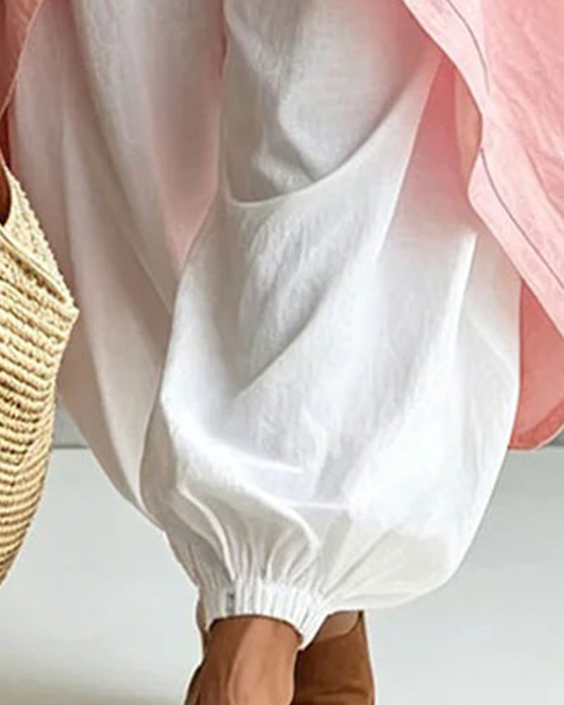 Asymmetrical Sleeveless Lantern Pants Set