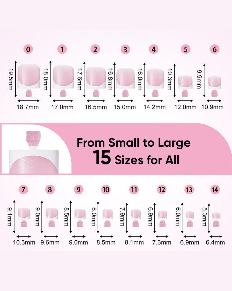 Kurze französische Zehennägel in Nude