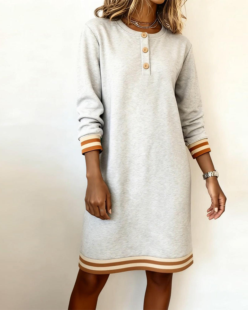 Contrast Color Fashion Dress