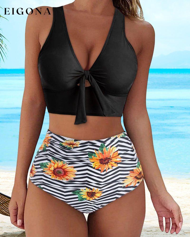 High Waist Push Up Floral Print Bikinis 23BF Bikinis Clothes Summer Swimwear