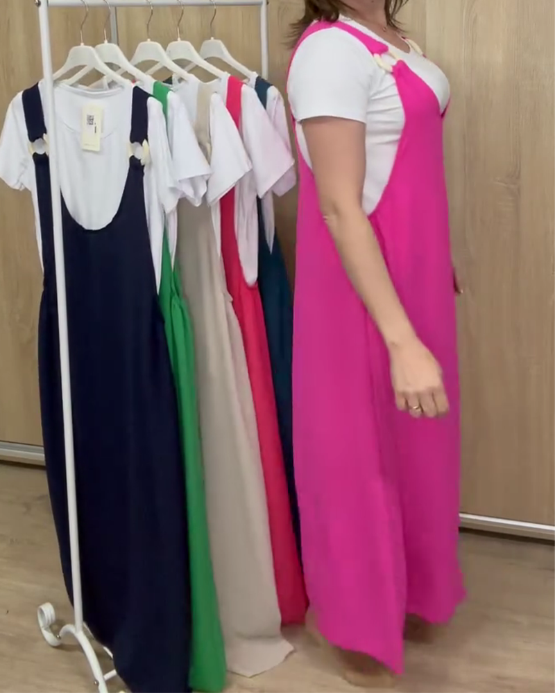 T-Shirt und Overall-Set