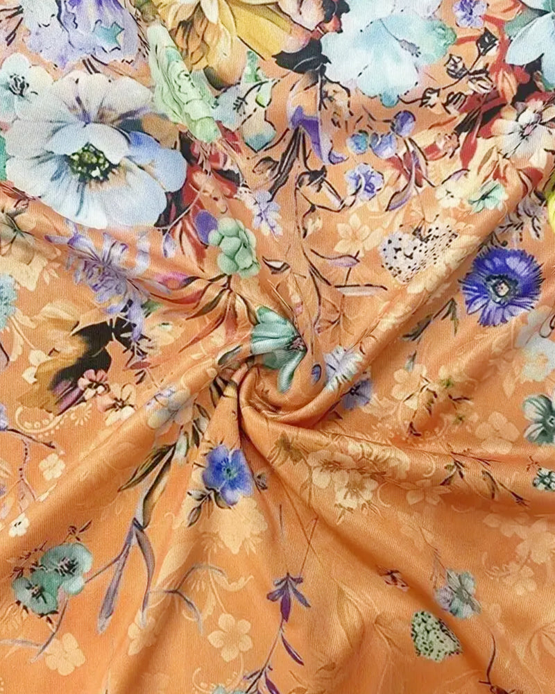 Lässiges, ärmelloses Kleid mit Print