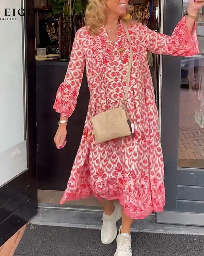 Fish scale print casual dress 23BF Casual Dresses Clothes Dresses Spring Summer