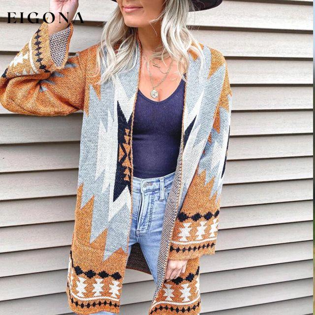 Casual Geometric Print Cardigan best Best Sellings cardigan cardigans clothes Sale tops Topseller