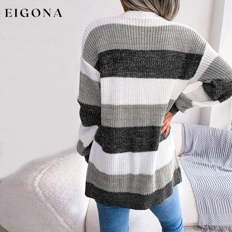 Casual Striped Cardigan best Best Sellings cardigan cardigans clothes Sale tops Topseller