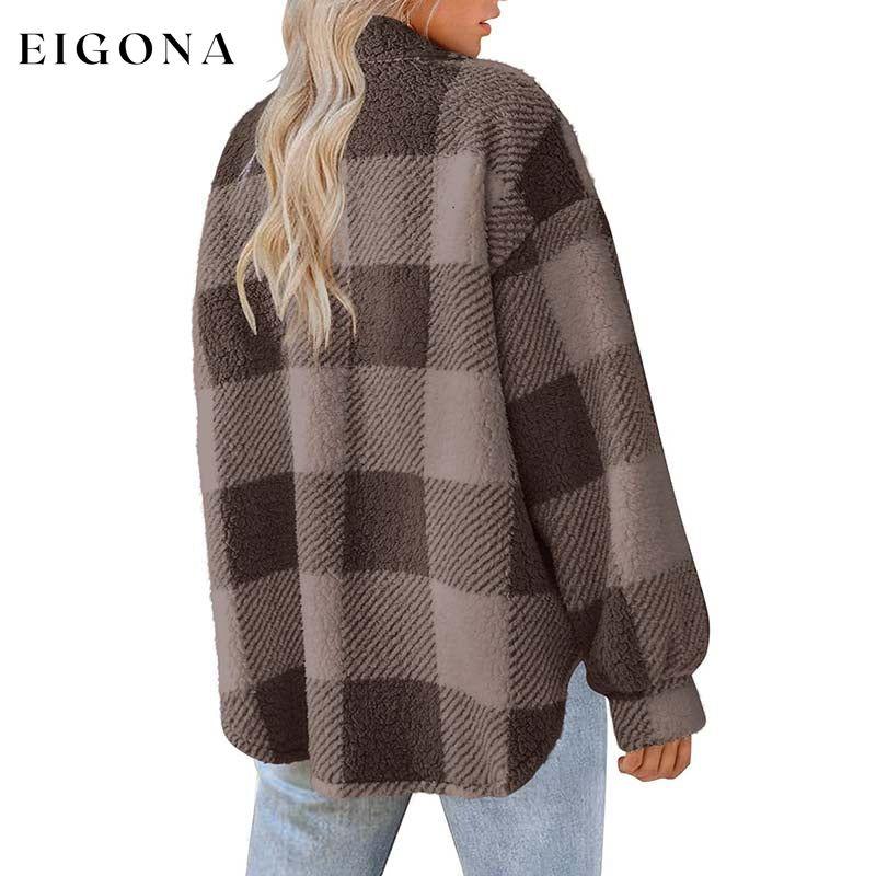 Casual Warm Plaid Coat best Best Sellings cardigan cardigans clothes Plus Size Sale tops Topseller