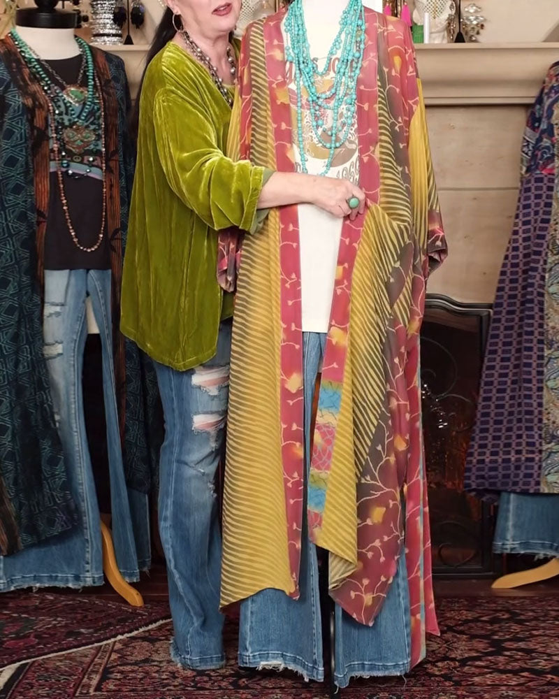 Mantel mit Bohemien-Print