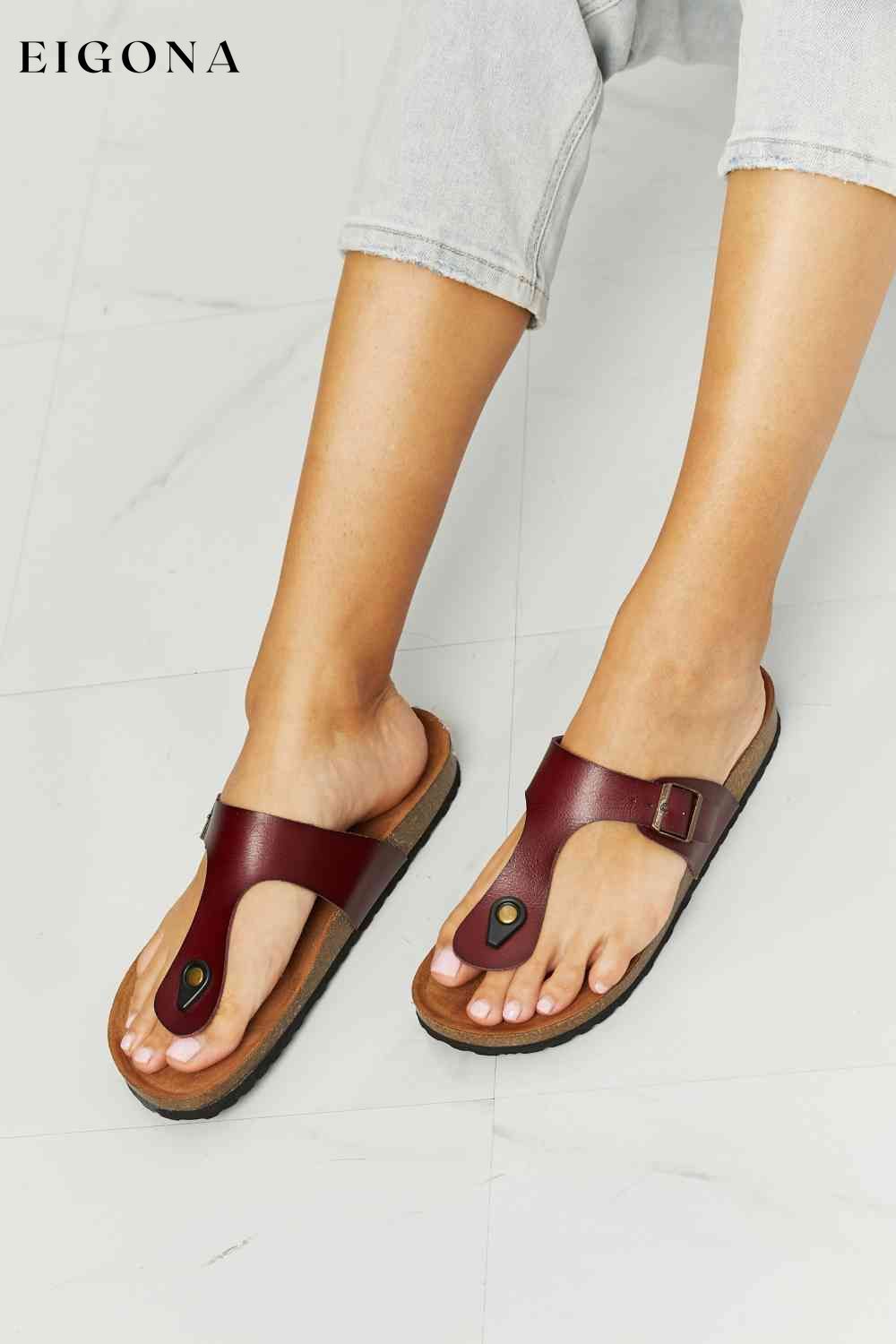 Drift Away T-Strap Flip-Flop in Brown Melody Ship from USA shoes womens shoes