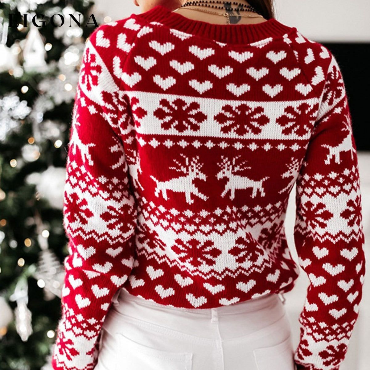 Christmas Raglan Sleeve Sweater christmas sweater clothes Ship From Overseas Shipping Delay 09/29/2023 - 10/04/2023 Y@Y@D@Y