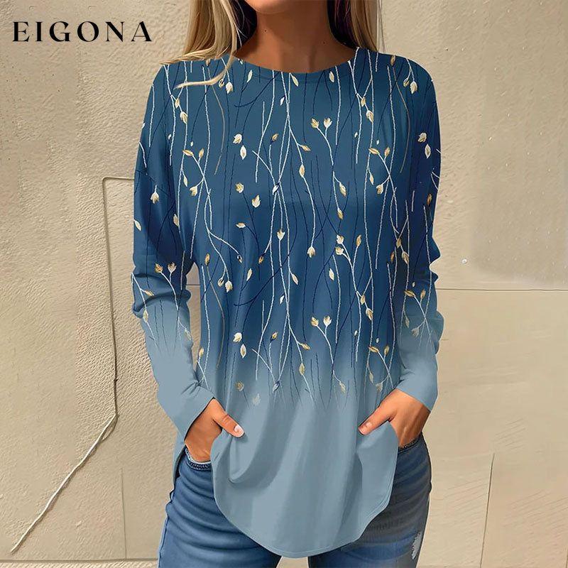 Floral Print Gradient T-Shirt best Best Sellings clothes Plus Size Sale tops Topseller