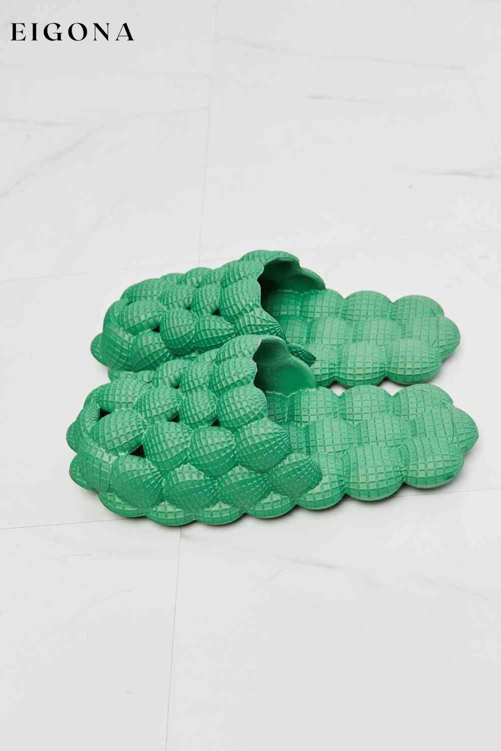 Laid Back Bubble Slides in Green NOOK JOI Ship from USA Shoes womens shoes