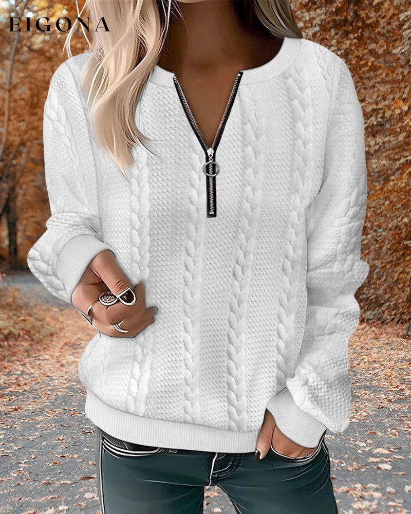 Round neck zipper sweatshirt 2023 f/w 23BF cardigans Clothes hoodies & sweatshirts spring Tops/Blouses