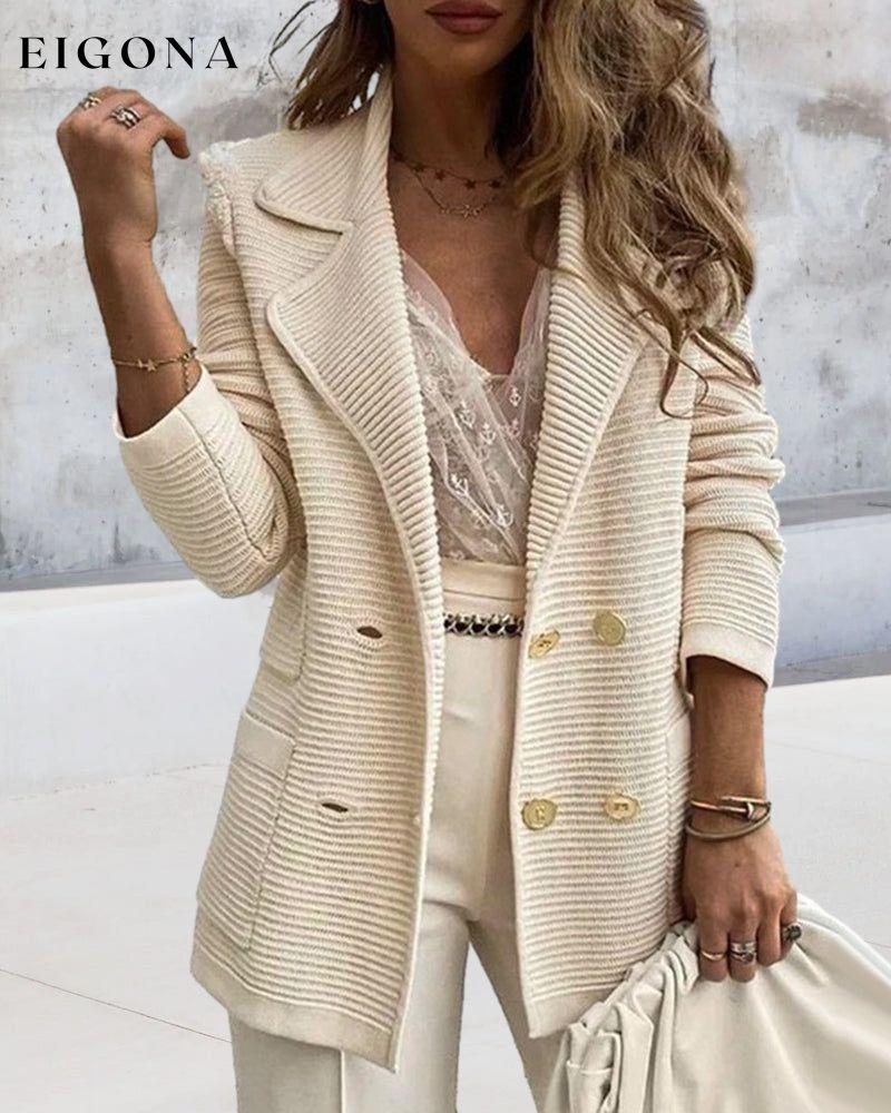 Elegant Solid Color Coat 2023 f/w 23BF clothes jackets & coats spring Tops/Blouses