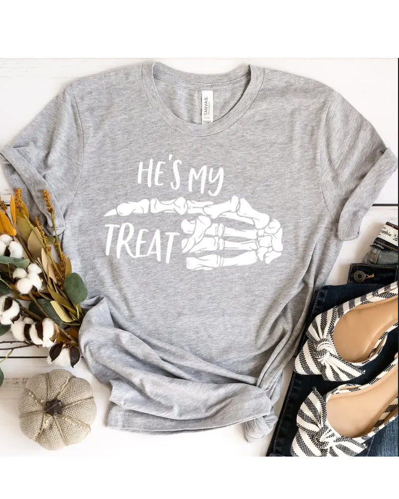 My Trick and My Treat Pointing Halloween T-shirt 2024 f/w halloween spring summer t-shirts