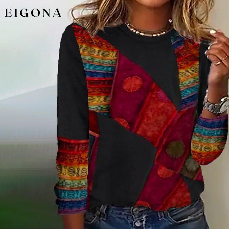 Vintage Bohemian Printed T-Shirt best Best Sellings clothes Plus Size Sale tops Topseller