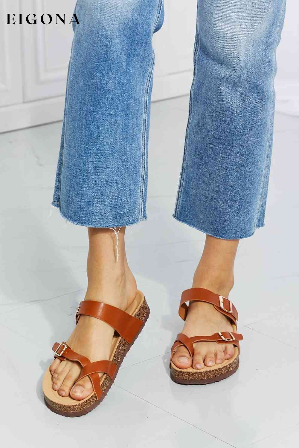 Coastal Escape Toe Ring Footbed Slide Sandal BFCM - Up to 70 Percent Off Black Friday Forever Link Ship from USA shoes womens shoes