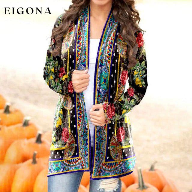 Vintage Floral Print Cardigan best Best Sellings cardigan cardigans clothes Plus Size Sale tops Topseller