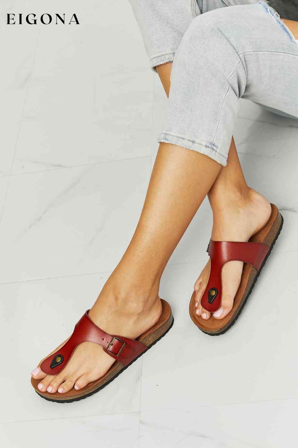 Drift Away T-Strap Flip-Flop in Red Melody Ship from USA shoes womens shoes