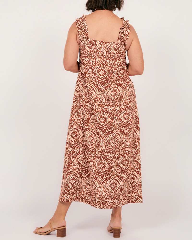 Abito casual senza maniche con stampa di bretelle