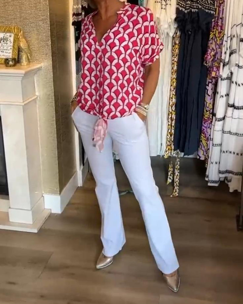 Solid color pocket casual trousers 202466 pants spring summer