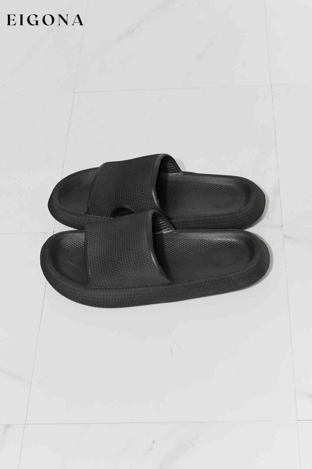 Arms Around Me Open Toe Slide in Black Melody Ship from USA shoes womens shoes