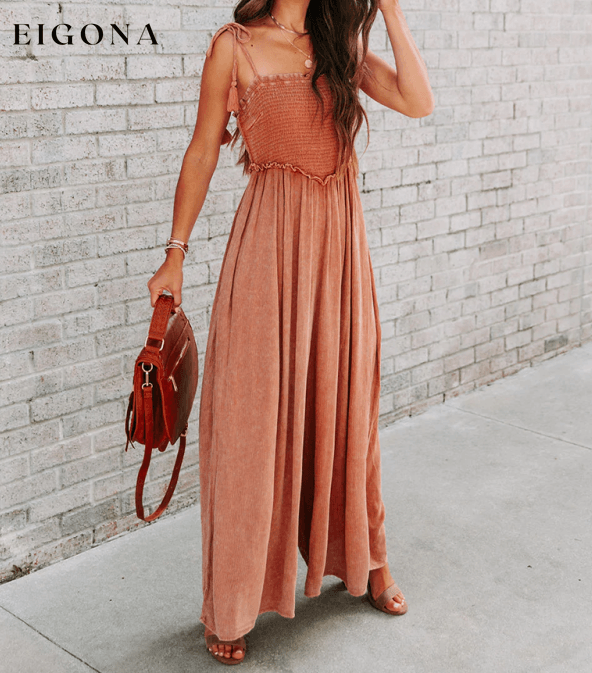 Women's suspenders with side pockets wide leg jumpsuit clothes Jumpsuit pants Rompers wide leg jumpsuit