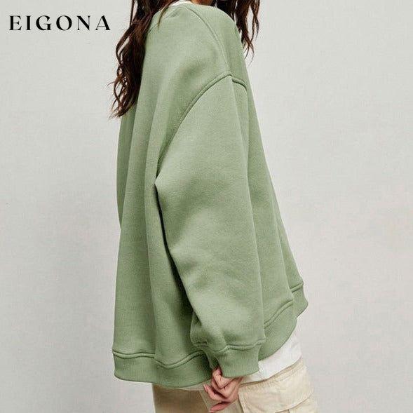 Feminine Round neck polar fleece casual fashiononable loose sweatshirt activewear clothes long sleeve long sleeve shirts long sleeve top sweater sweaters Sweatshirt