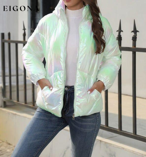 New Fashionable Shiny Cotton Hooded Bread Jacket Warm Cotton Jacket clothes