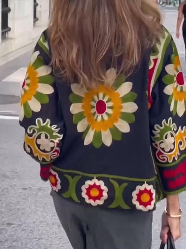 Women's Printed Cardigan Cardigan Tops