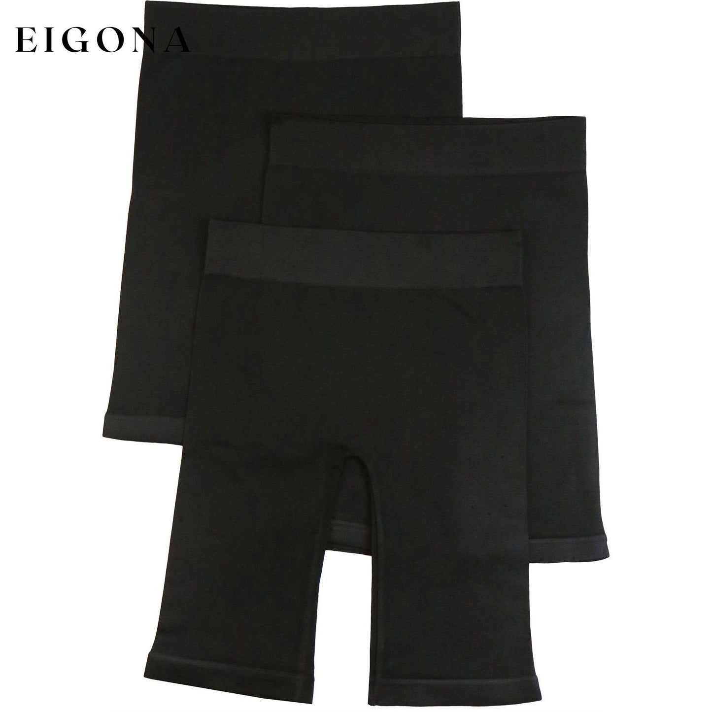 3-Pack: Women's Layering Seamless Microfiber Shorts Black __stock:150 lingerie Low stock refund_fee:800