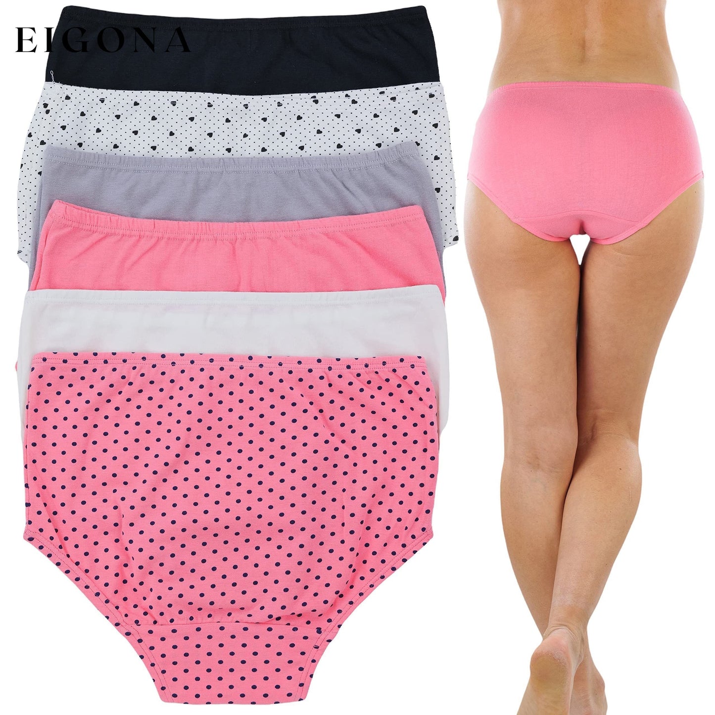 6-Pack: Women's High Waisted Gridle Panties __stock:50 lingerie Low stock refund_fee:1200