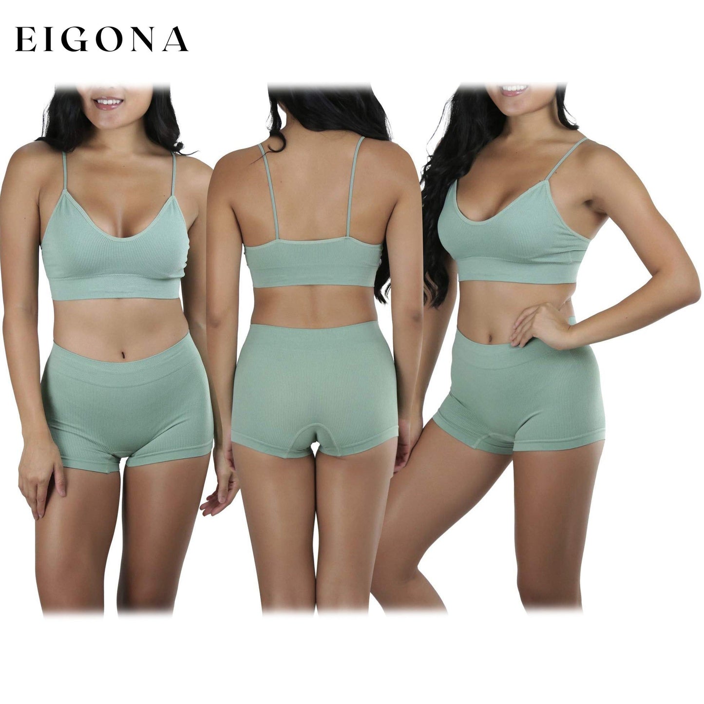 6-Pack: Women's Seamless Ribbed Knit Cami Style Bralettes __stock:100 lingerie refund_fee:1200