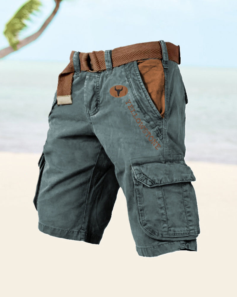 Men's multi-pocket tactical shorts Shorts man