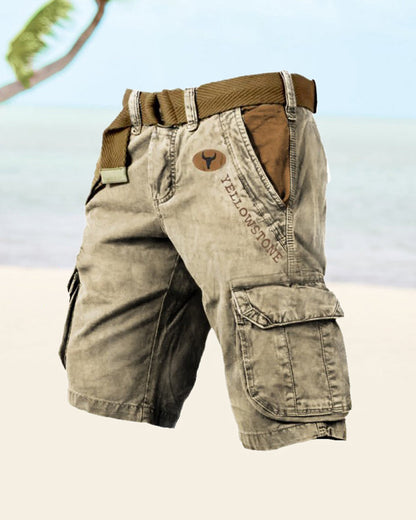 Men's multi-pocket tactical shorts Shorts man