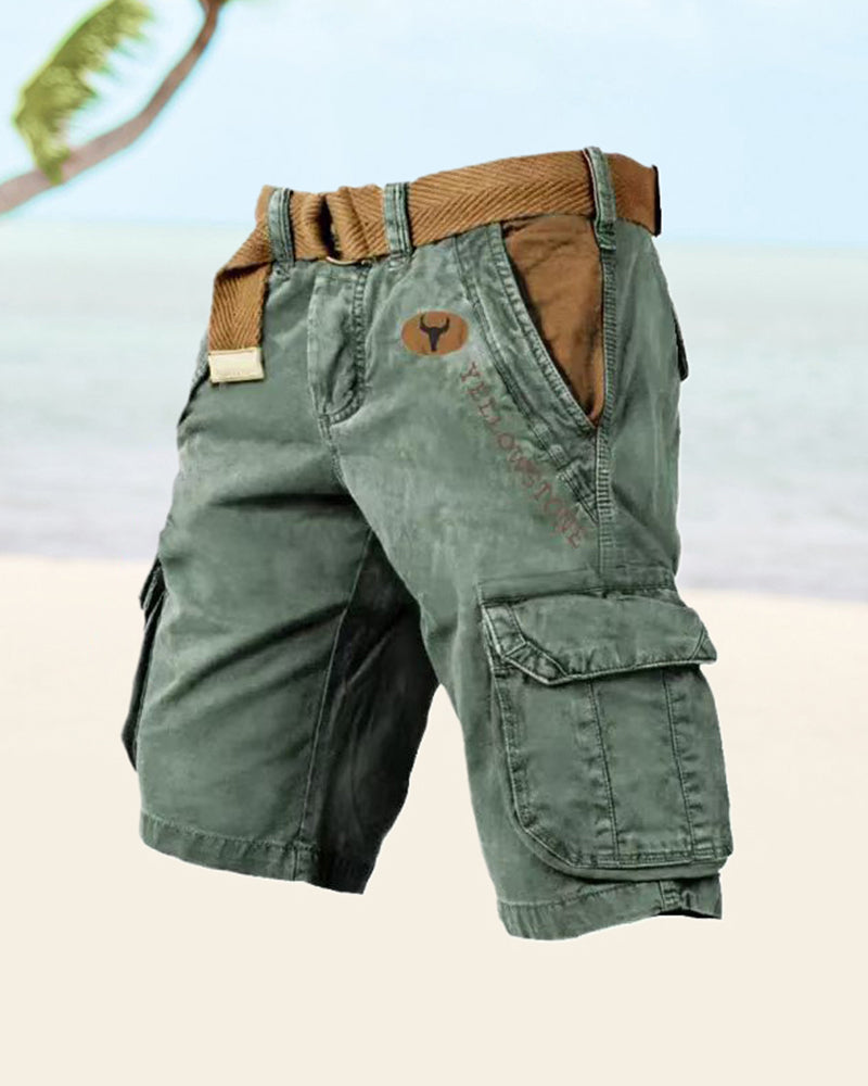 Men's multi-pocket tactical shorts Shorts man