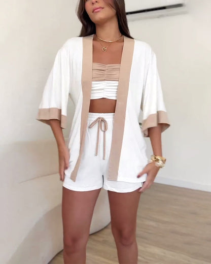 Colorblock Temperament Freizeitanzug