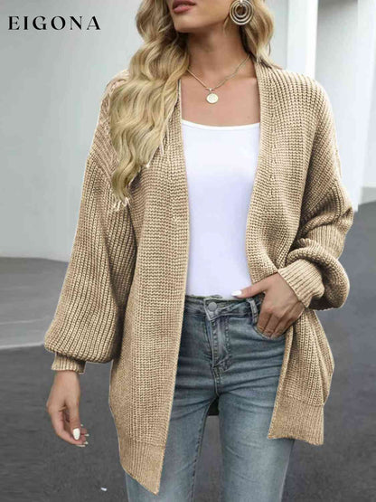 Drop Shoulder Balloon Sleeve Cardigan cardigan cardigans clothes Ship From Overseas Shipping Delay 10/01/2023 - 10/02/2023 sweater sweaters Y*X
